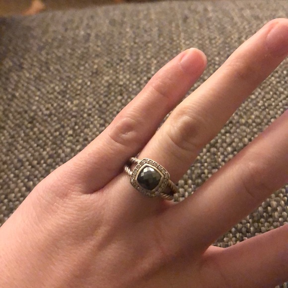 David Yurman Petite Albion Ring- Hematite - Picture 3 of 4